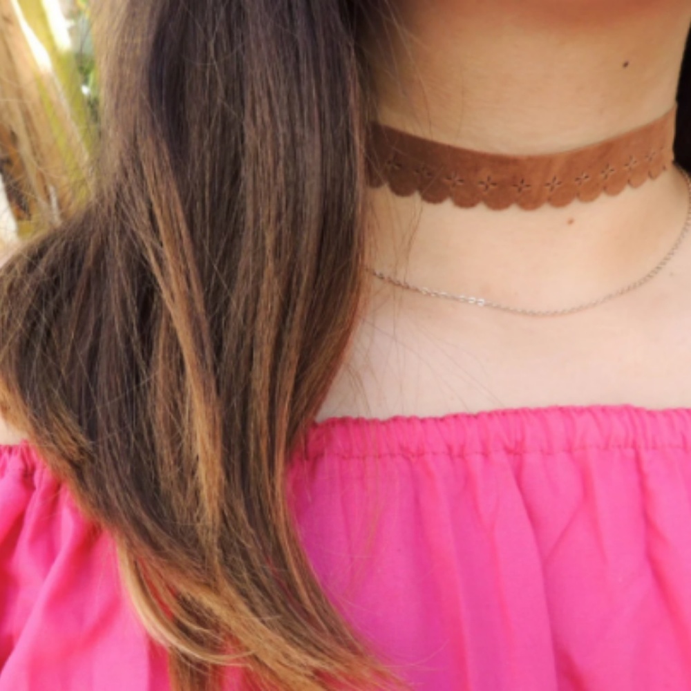 Bohemian Suede Cut out Choker